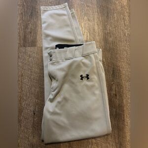Under Armour Boys Light Khaki Chino Pants with Black Logo
